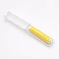 Portable washable foldable lint roller with yellow adhesive roller for pet hair removal - Yellow