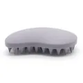 Ergonomic deep gray silicone pet bath massage brush for dogs and cats hair grooming - Gray