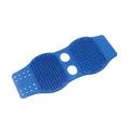 Cepillo de masaje de baño de silicona azul para el aseo y limpieza profunda de mascotas - Azul