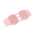 Cepillo de baño de silicona rosa duradero y guante de masaje para perros y gatos - Rosa