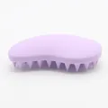 Ergonomic light purple silicone massage bath brush for professional pet grooming and washing - Purple