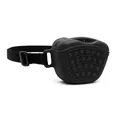 Pochette à friandises noire en silicone pour chien avec ceinture réglable - Noir