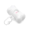 Witte botvormige poepzakjesdispenser voor huisdieren met draagbare clip voor honden - Wit