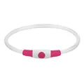 High-visibility LED glowing pet collar for dog night safety with pink button detail - S (35cm) / Pink