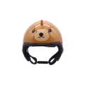 Miniature pet helmet with cute brown bear face for hamsters, birds, and small animals - Brown Bear Style