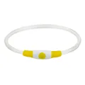 Bright yellow LED glowing dog collar for safe night walking with adjustable tube - S (35cm) / Yellow