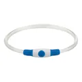 Blue LED glowing pet collar for night safety with clear silicone tube - S (35cm) / Blue