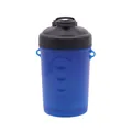 Draagbare blauwe hondenwaterfles met zwarte dop voor huisdieren buiten en op reis - Blauw