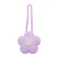 Purple flower shaped LED pet safety pendant with white smiley face for night dog walking - Flower / Purple Flower