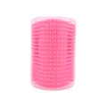 Professional soft pink silicone cat self-groomer wall corner brush for massage and grooming - Pink