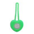 Green heart-shaped silicone LED pet glow safety light for night walking dogs and cats - Heart / Green Heart
