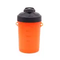 Draagbare oranje drinkfles voor honden met zwarte dop voor reizen in de buitenlucht - Oranje