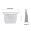 Pochette portable en silicone pour friandises chien, dimensions 19,6x14,5x4 cm - Blanc Grand