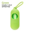 Groene capsule hondepoepzakjeshouder met handige ophanghaak inclusief één rol zakjes - Inclusief 1 Rol Zakken / Groen