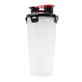 Große tragbare 2-in-1 Haustier Trinkflasche für Hunde in weiß-transparentem Design - Weiß