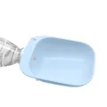 Accesorio de cuenco de agua portátil azul para perros, ideal para botellas de viaje - Azul