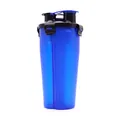 Blaue tragbare 2-in-1-Flasche für Haustierwasser und Futter für Hunde im Freien - Blau