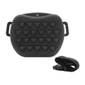 Sac de dressage noir en silicone pour chien avec bulles coeur et sangle - Noir