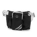 Sac banane noir multifonction pour le dressage des animaux et la course à pied - Noir et Gris