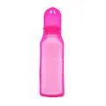 Tragbare rosa Haustier-Wasserflasche für Hunde mit faltbarem Reisedesign für unterwegs - 250ML / Rosa