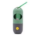 Draagbare LED-poepzakdispenser voor huisdieren met karabijnhaak en groene zakjes - Met Vuilniszak / Groen