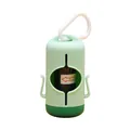 Groene capsulevormige dispenser voor hondenpoepzakjes met draagbare clip en zakjes - Kunststof Gesp Stijl / Lichtblauw En Groen