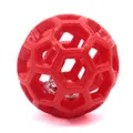 Balle de jouet durable rouge à treillis creux avec clochette pour chiens actifs - Style avec clochettes / Petit Rouge