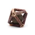 Katzenspielzeug aus Matatabi-Hölzern mit Katzenminzeball für die Zahnpflege. - Katzenminzeball / Klein (Durchmesser 5cm) / Naturholzfarbe