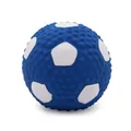 Giocattolo cigolante per cani in lattice bianco e blu con una superficie a rilievo - Taglia S / Calcio