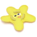 Jouet frisbee pour chien en forme d'étoile jaune en tissu Oxford durable et résistant aux morsures - Étoile Canard Jaune