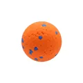 Duurzame ETPU popcorn hondenbal in oranje met blauwe stippen, hoge elasticiteit. - Bol / 7.5cm / Oranje