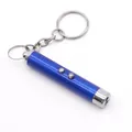 Blue interactive infrared laser pointer toy for cats with durable metal keychain ring - Blue