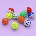 Set of colorful hollow plastic cat toy balls with built-in bells for indoor pet play - Single Unit (Random Color) / 1 Piece/Pack
