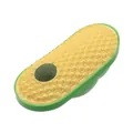 Grünes Katzenminze-Spielzeug in Avocado-Form mit strukturierter Selbstpflege-Oberfläche - Gelb