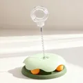 Jouet interactif pour chat vert menthe avec distributeur de nourriture à ressort - Vert matcha