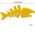 Gioco da masticare per cani a forma di lisca di pesce gialla, EVA galleggiante, 15,4 cm - Giocattolo da Masticare Lisca di Pesce / Lunghezza 15.4cm / Giallo