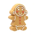 Χαριτωμένο παιχνίδι από λάτεξ με gingerbread man για σκύλους Χριστούγεννα - Κορίτσι μελόψωμο Στυλ
