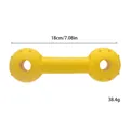 Giocattolo da masticare per cani in schiuma EVA gialla a forma di manubrio, lungo 18cm - Manubrio Molatura / Lunghezza 18cm / Giallo