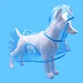 Chubasquero transparente impermeable para perros con borde azul para mascotas pequeñas y medianas - S / Azul