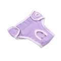 Pantalones fisiológicos púrpuras transpirables para perros con parche de conejo - S (Peso recomendado 1,5-2,5 kg) / Violeta Claro