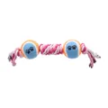 Duurzaam hondentouw met twee kleurrijke ballen en roze wit gevlochten katoenen touw - Stijl 6 Halter Dubbele Bal (Stijl 6) / Roze Wit
