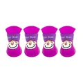 Juego de 4 botas de lluvia para perros en caucho violeta con mono y cierre de velcro - 2XL / Púrpura