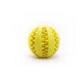 Langlebiger gelber Hundekauball aus Gummi mit Noppen zur Zahnreinigung und Pflege - Futterball / Klein (Durchmesser 5cm) / Gelb