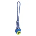 Duurzaam blauw-wit gevlochten katoenen touw hondenspeelgoed met pootafdruk tennisbal - Stijl 7 Handheld Hangende Bal (Stijl 7) / Blauw en Wit