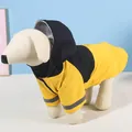 Gele waterdichte hondenwindjack met reflecterende strepen voor de kleine honden - Zwart en Geel
