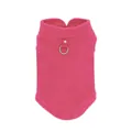Gilet caldo in pile rosa per animali con anello a D per cani e gatti - Rosso rosa