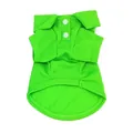 Bright neon green breathable mesh polo shirt for small dogs and cats - Grass Green