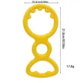 Resistente anello da tirare galleggiante in schiuma EVA gialla per cani con misure - Triplo Anello di Sospensione / Lunghezza 21.8cm / Giallo