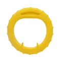 Duurzame gele EVA-schuim hondenring voor drijvend spelen en doorkomende tandjes - Ronde Ring (15.2cm)