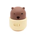 Jouet distributeur de friandises pour chien en forme d'ours brun pour jeu interactif - Marron